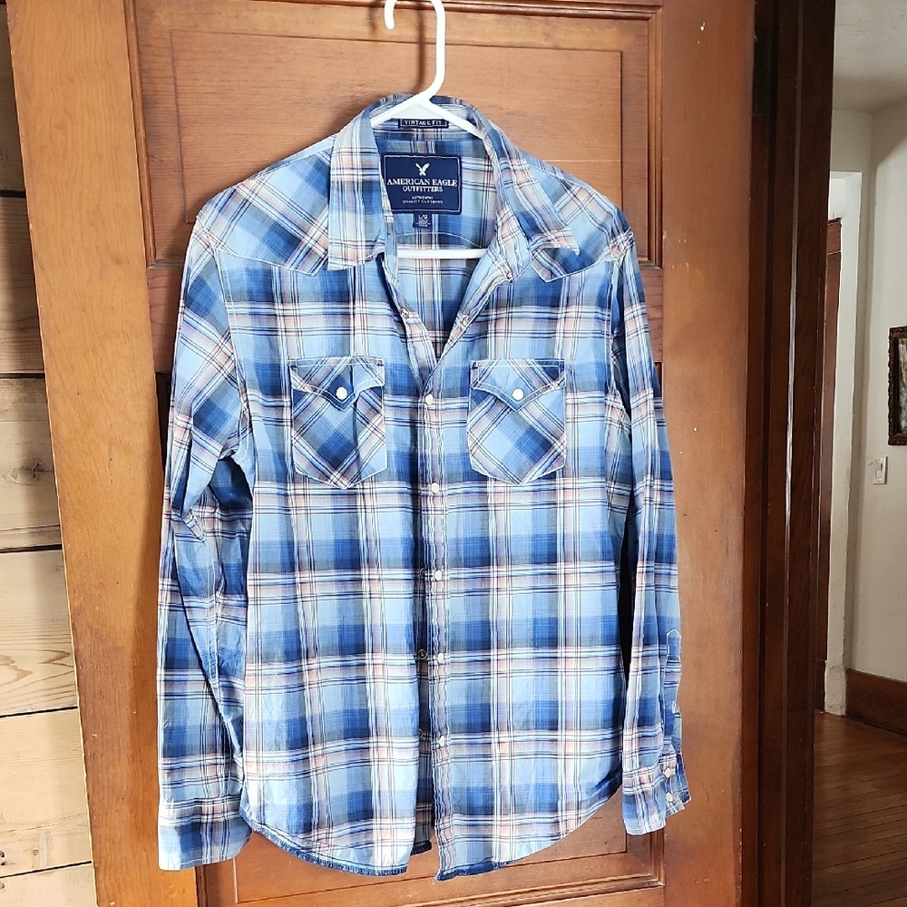 American Eagle Outfitters Multicolor Plaid Shirt